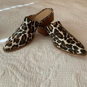 Leopard print mules